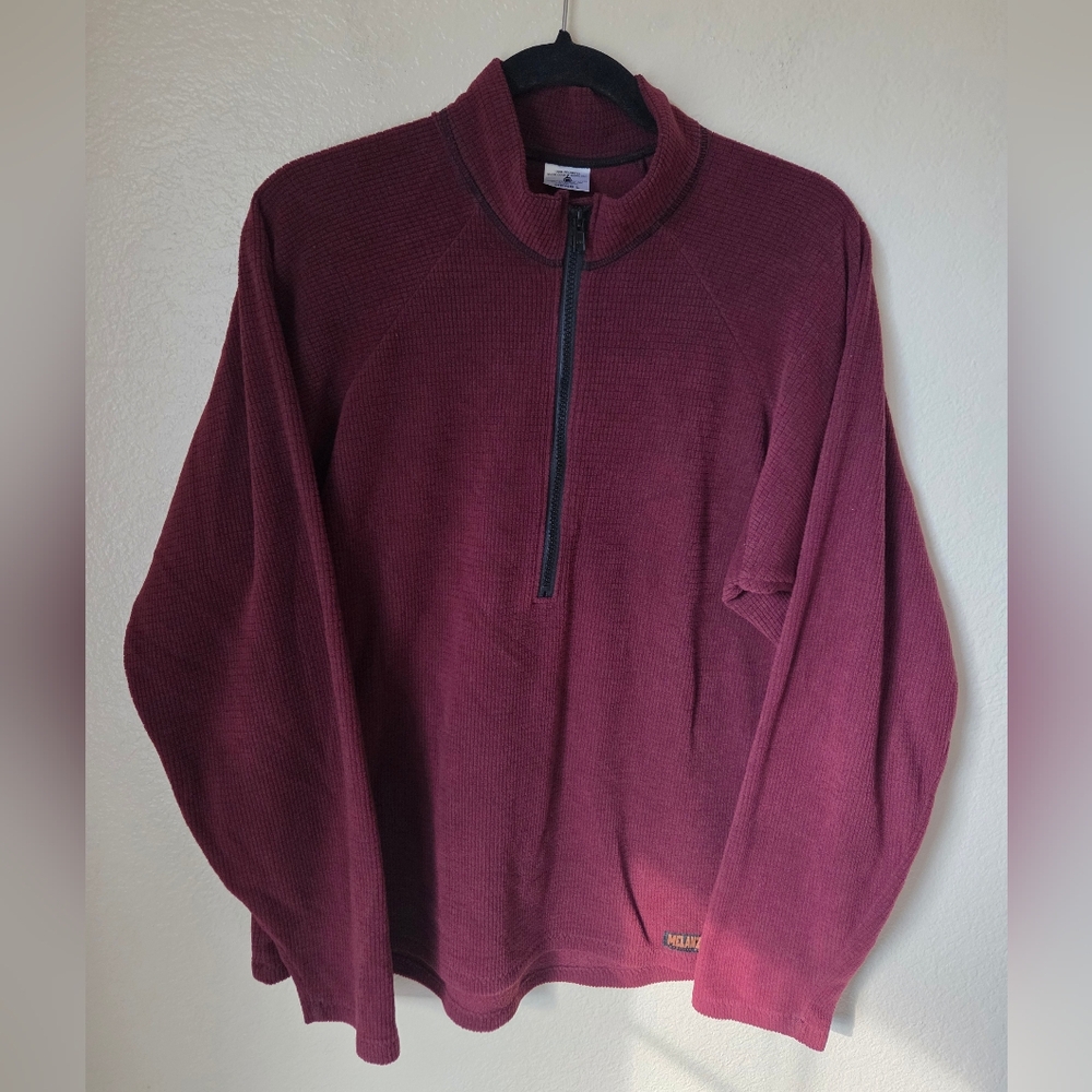 Melanzana Mens Zip Fleece Sweater Size Large